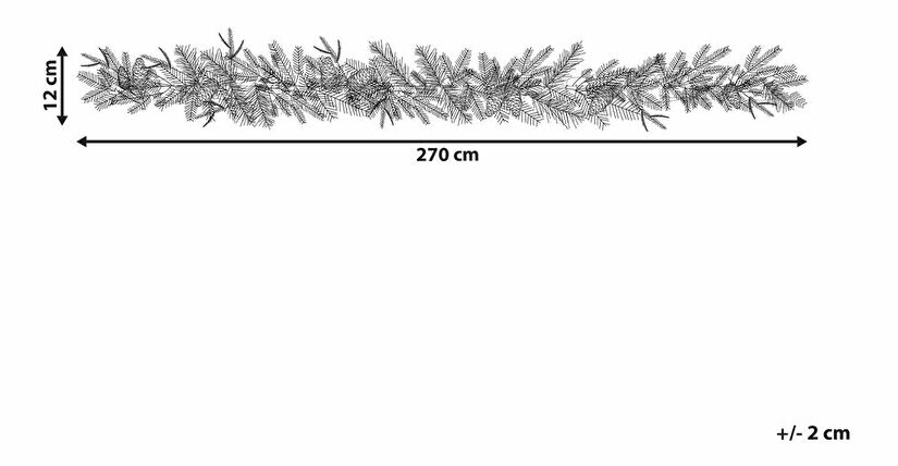Božićni vijenac 270 cm Kamer (zelena)