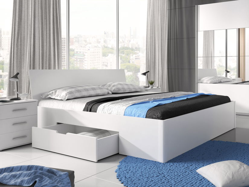 Manželská posteľ 160 cm Benson Typ 81 (biela)