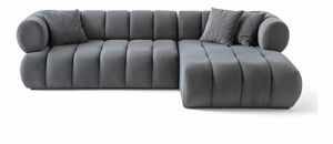 Rohová sedačka Petronel (sivá) (P)