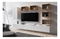 Mobilier living Calabria C37 WHITE (Alb + Stejar auriu) (fără iluminat)