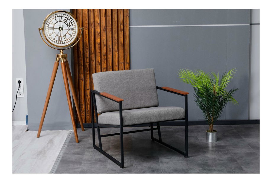 Fotel Vantolazzo (szürke + fekete)