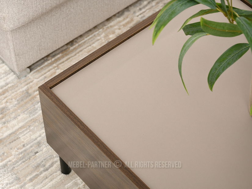 Dohányzóasztal Bertina M (bézs + fekete)