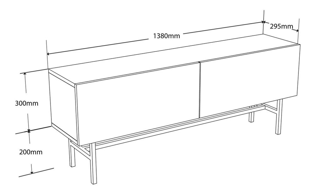 TV stolík/skrinka Felicita (čierna)