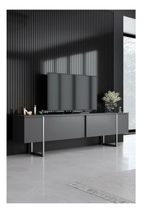 TV stolić/ormarić Luna (antracit + srebrna)