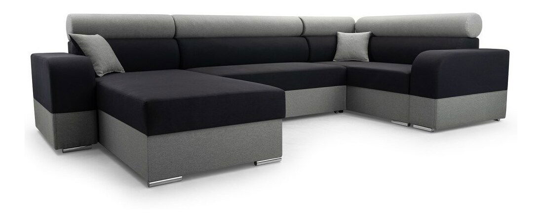 Rohová sedačka U Irul Super (tmavosivá + sivá) (L)