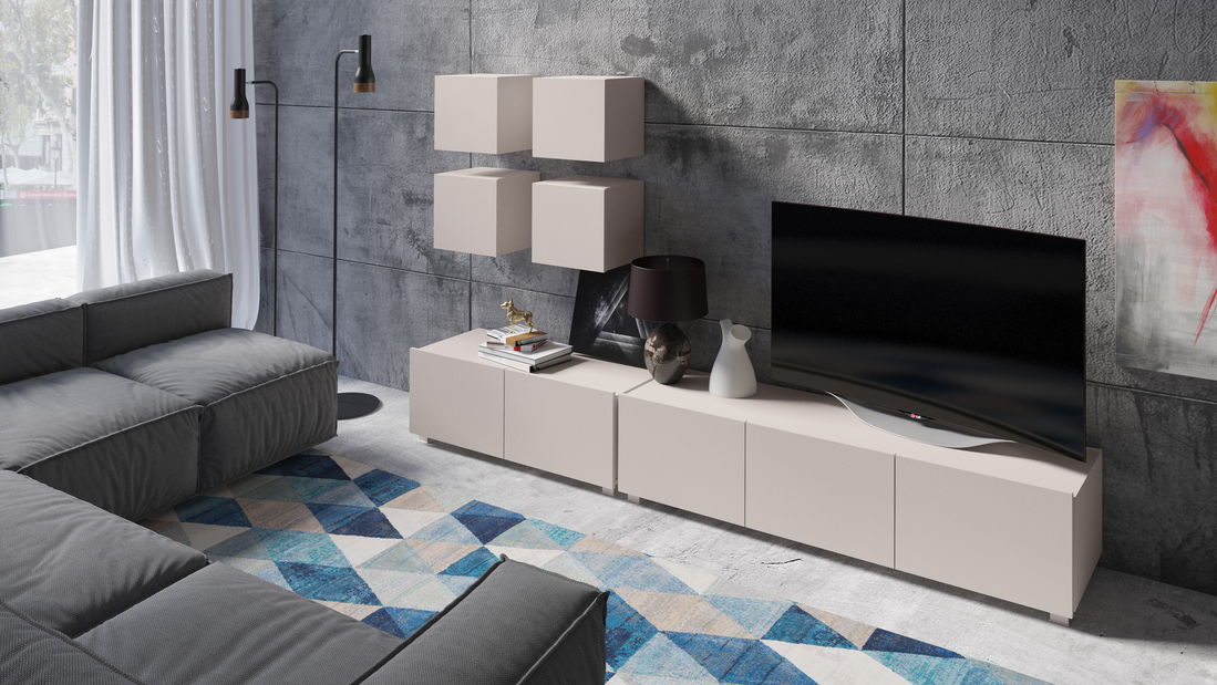 Mobilier living Calabria C18 (cashmere) (fără iluminat)