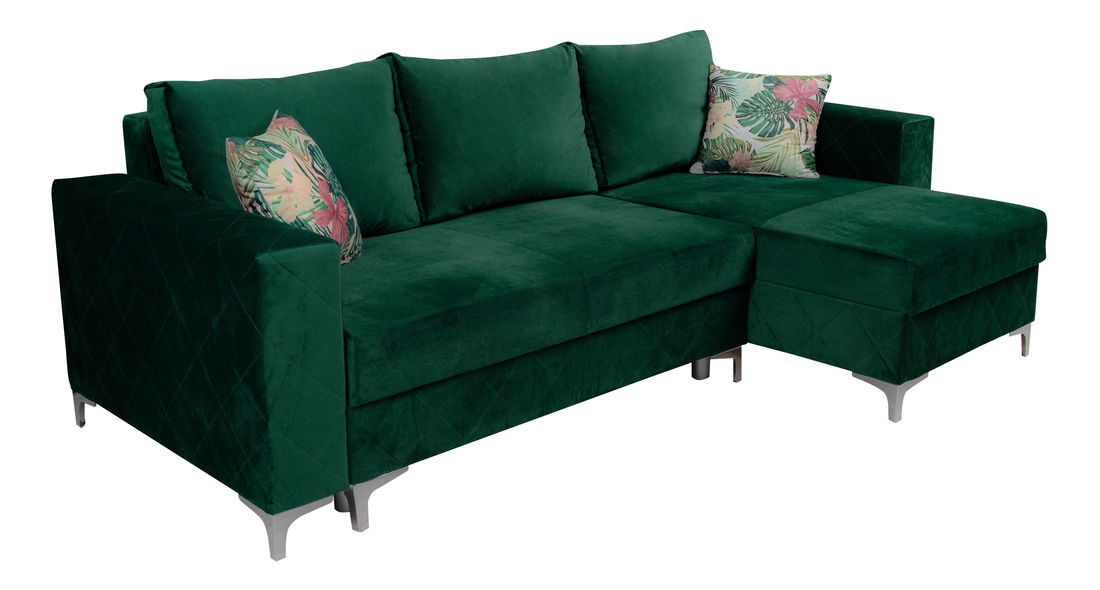 Rohová sedačka Misrin (zelená) (P)