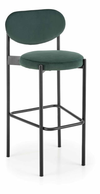 Jedálenská stolička Hoki (tmavozelená)