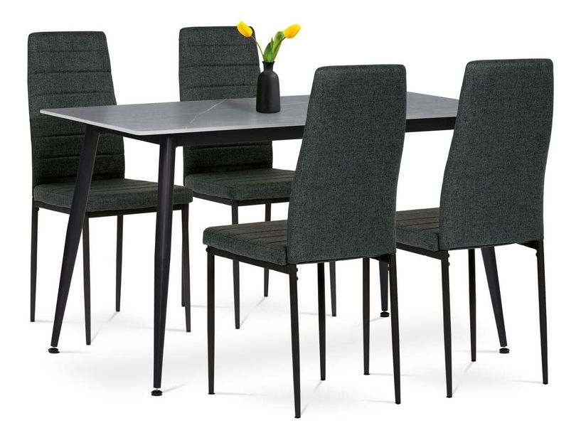 Set mobilier sufragerie Aseguraron (marmură gri + verde) (pentru 4 persoane)