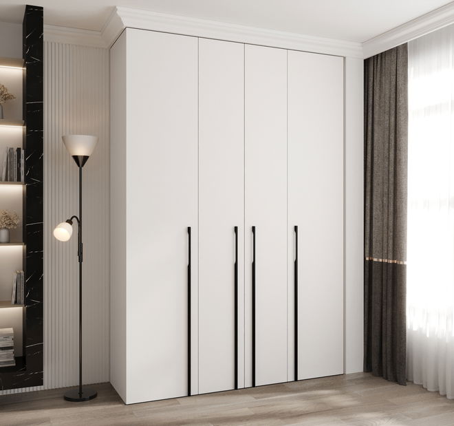 Dulap de haine 170 cm Carmela 40-3 (alb + Negru)