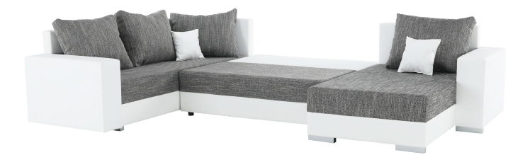 Colțar în formă de U Sergio Alb + Gri (D)