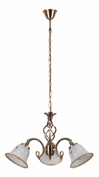 Lustră Art Flower 7173 (bronz + sticlă piatră de orez)