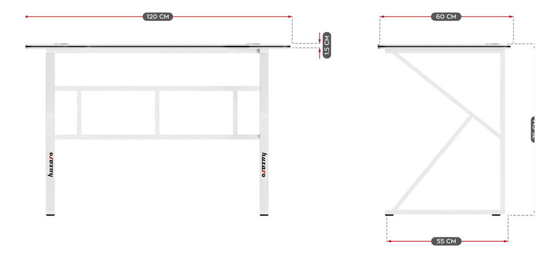PC asztal Hyperion 1.6 (fehér)