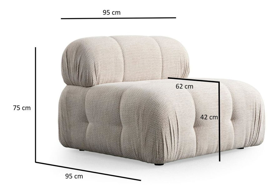 Colțar Pettit 3 (crem)