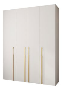 Šatníková skriňa 190 cm Carmela 50-3 (biela + zlatá)