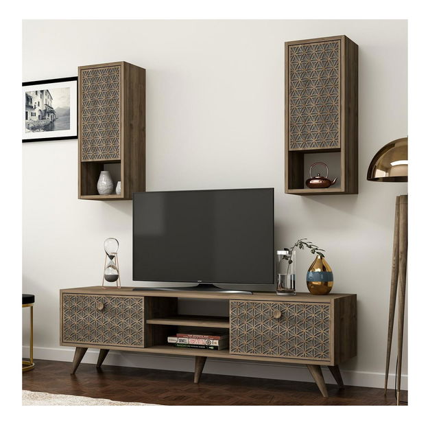 Obývacia stena Lavuto 3 (orech + antracit) 