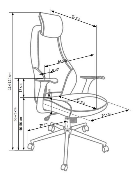 Kancelárske kreslo Tamesha (čierna)