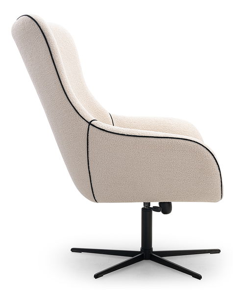 Otočné kreslo Elvis (krémová)