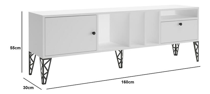 TV stolík/skrinka Franc 11 (biela)