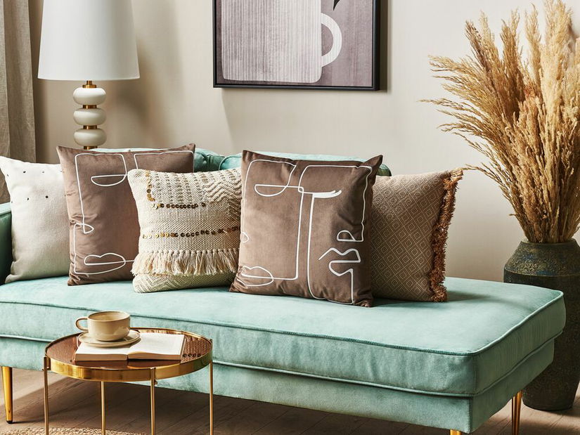 Set 2 ukrasna jastuka 45 x 45 cm Philo (smeđa)