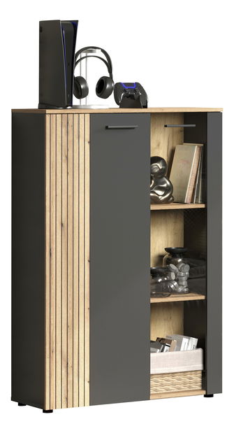 Vitrina Esferas 3 (grafit + hrast evoke) 