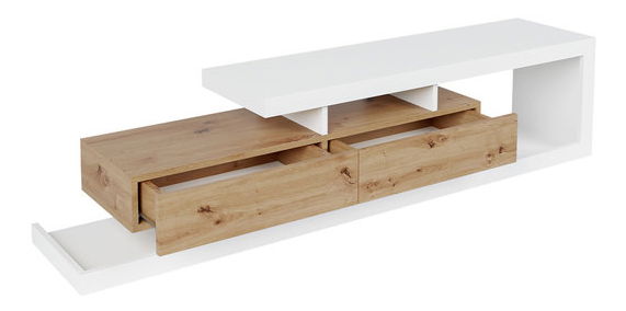 Moderan TV stolić/ormarić Sylvaro (bijela/wotan)