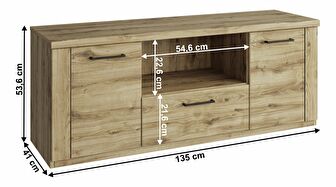 TV stolík/skrinka DORIS (dub navarra)