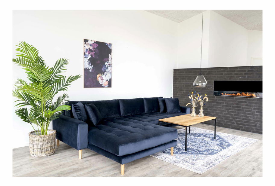 Rohová sedacia súprava (L) Lvaveriaora (tmavomodrá)