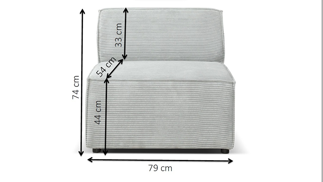 Háromszemélyes kanapé Cuboid 2 (sötétbarna)