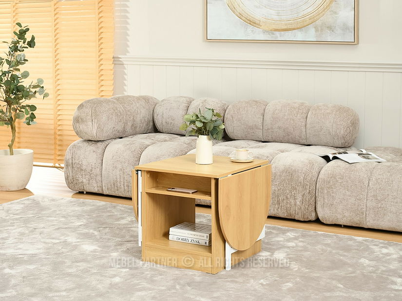 Măsuță de cafea Entrana (stejar + alb)