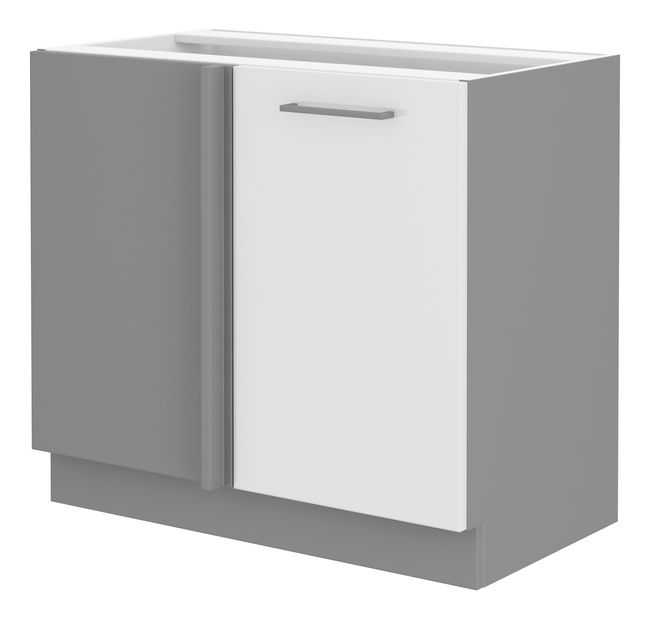 Alsó konyhaszekrény Brunea 105 ND 1F BB (szürke + fényes fehér)