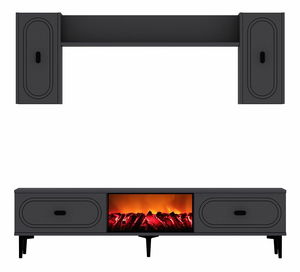 Obývacia stena s krbom Wendy (antracit)