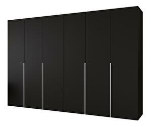 Dulap de haine 300 cm Alice 1 (Negru + Cașmir)