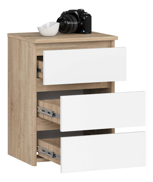 Komoda Cipriano (hrast sonoma + bijela)
