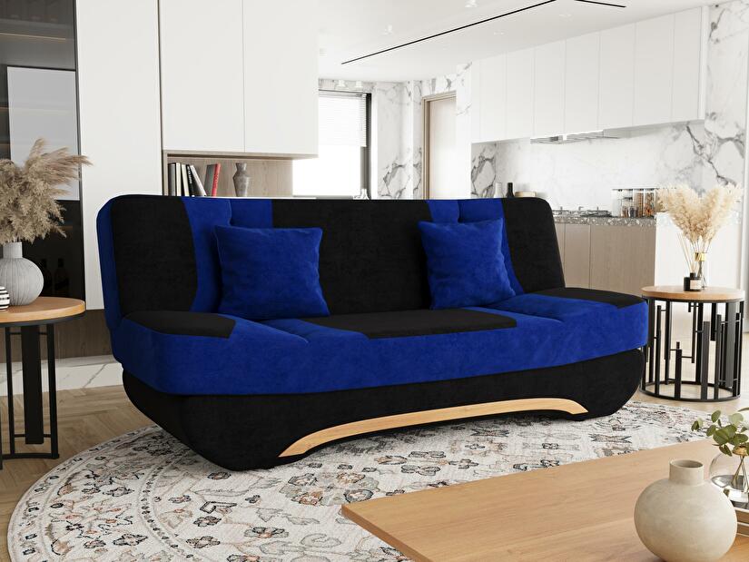 Háromszemélyes kanapé Boalla (fekete + kék)