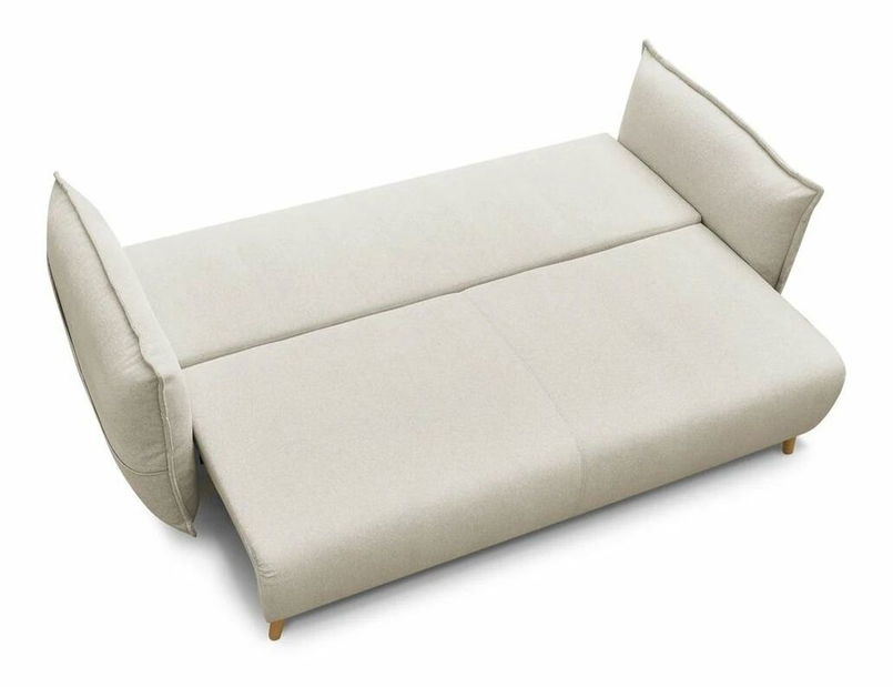 Rozkladacia pohovka Puffyna (krémová) (s úl. priestorom)