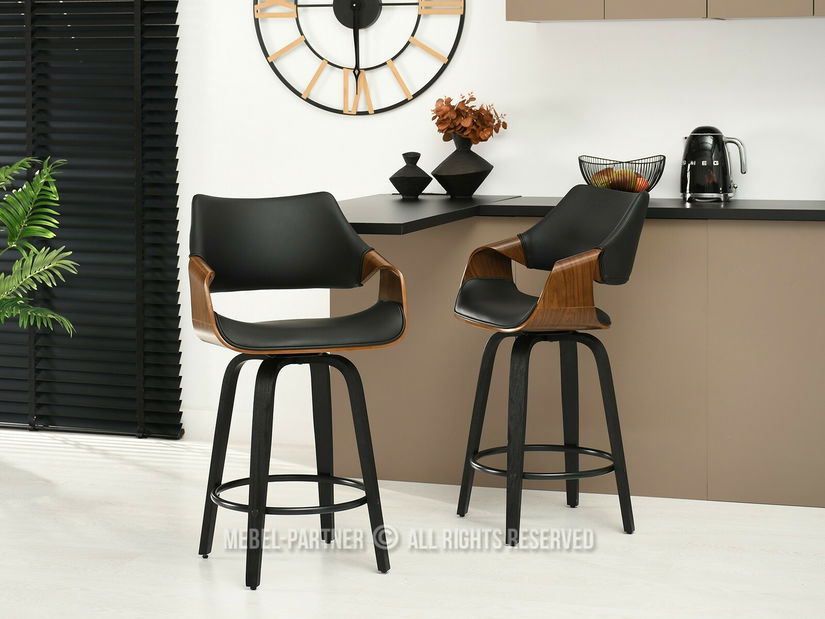 Stolička Rolf H (orech tmavý + čierna)