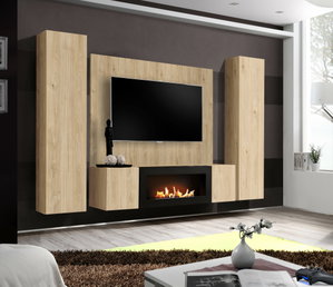 Obývacia stena s biokrbom Feryhill HJ FY M P1 (dub jackson hickory)