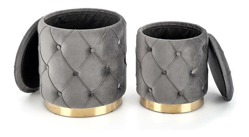 Zsámoly szett 2db. Phillis (szürke)