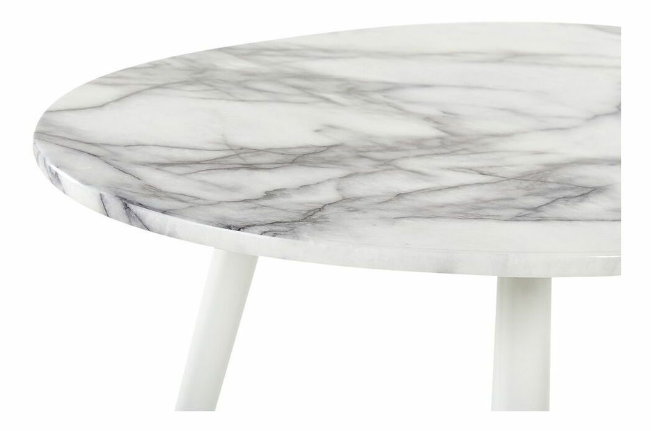 Masă de sufragerie Guccino (marmură albă) (pentru 4 persoane)