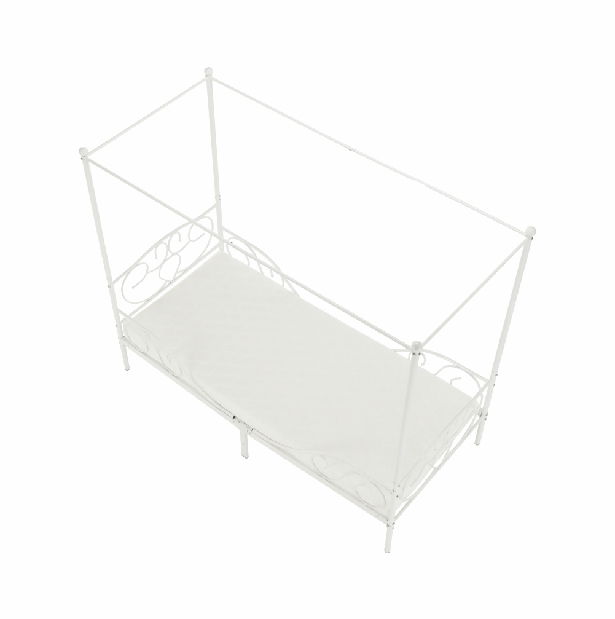 Jednolôžková posteľ 90 cm Anabella (biela) (s roštom)
