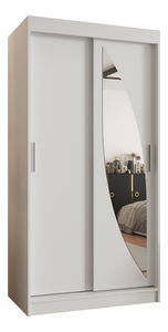 Šatníková skriňa 100 cm Milain (biela)