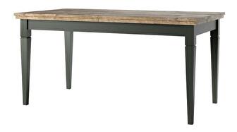 Jedálenský stôl Elvina Typ 92 (tmavozelená + dub lefka) (pre 8 a viac osôb)