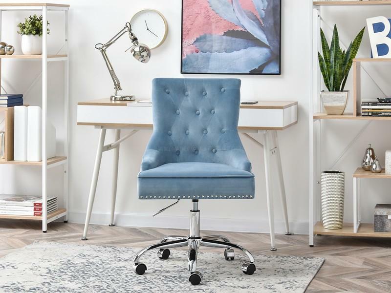 Stolička Sonia (modrá + chrómová)