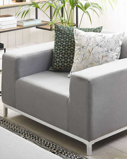 Set 2 ks záhradných kresiel Roper (svetlosivá + biela) 