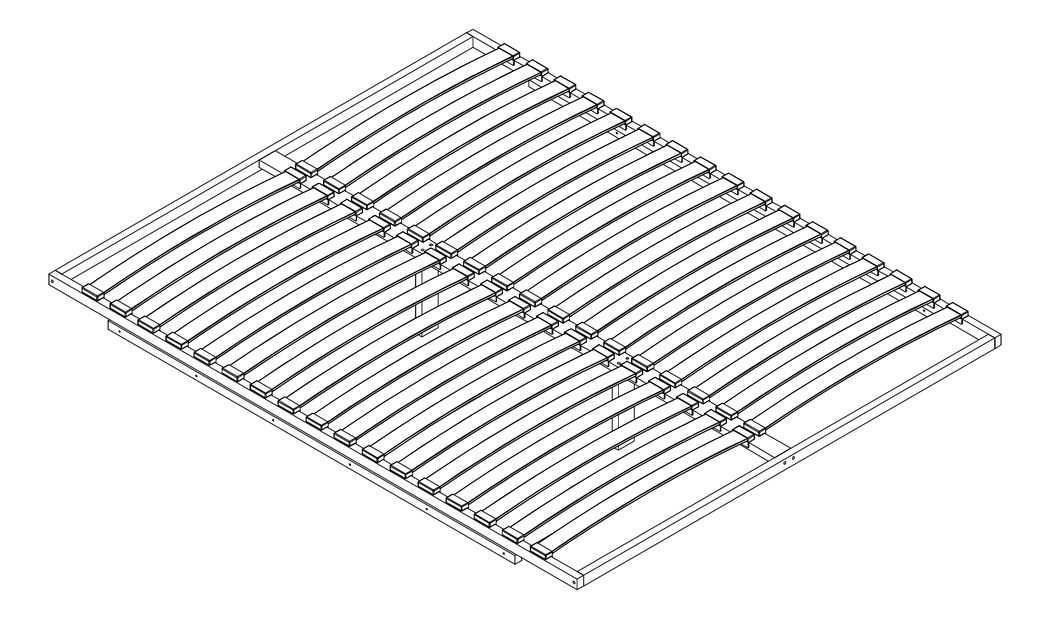 Podnica od lamela 180x200 cm Malta/Stylius