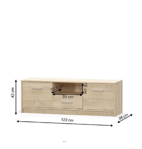 TV stolík/skrinka Thornham 2D1S