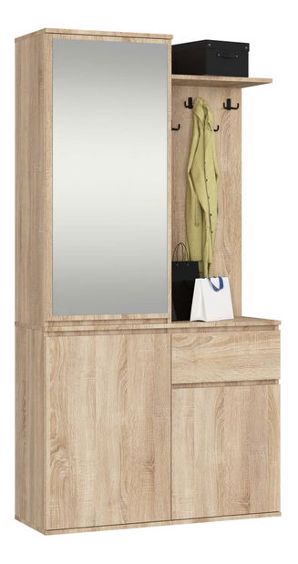 Mobilier hol Enteruno (stejar sonoma) (cu oglindă)