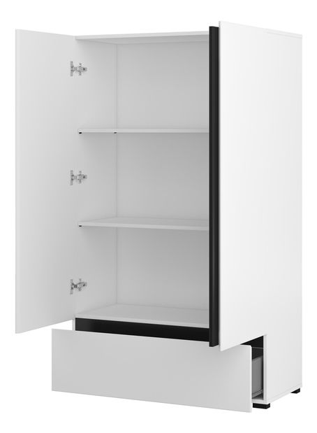 Policová skriňa Crossroad S38 (biela + čierna)