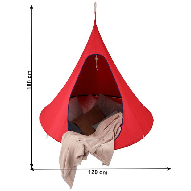Závesné hojdacie kreslo Klarina (červená) (malé)